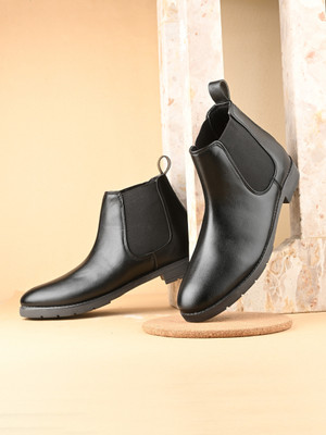 KILLER Premium Synthetic Stylish Boots For Men(Black , 7)