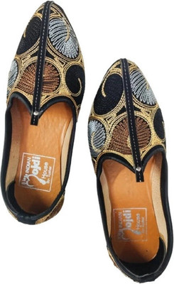 JINDAL ENTERPRISES Men's Rajasthani Mojari Jutti – Classic Leather Style for Mojaris For Men(Multicolor , 10)