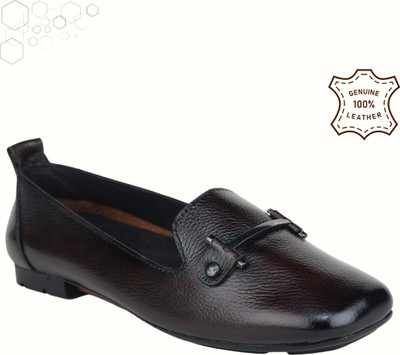 Zoom Shoes Handcrafted Genuine Leather W-3791 Bellies For Women(Brown , 5)