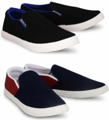 WELDONE 2 Pair Combo Trendy & Stylish Loafers For Men(Multicolor , 8)