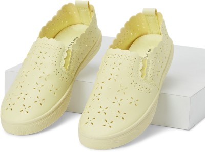 Forever Glam By Pantaloons Sneakers For Women(Yellow , 8)