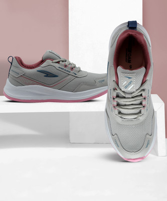 asian Grey Sports,Gym,Walking,Training,Stylish Running Shoes For Women(Grey, Pink , 6)