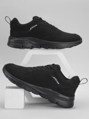 ATOM ComfortWalk Walking Shoes For Men(Black , 8)