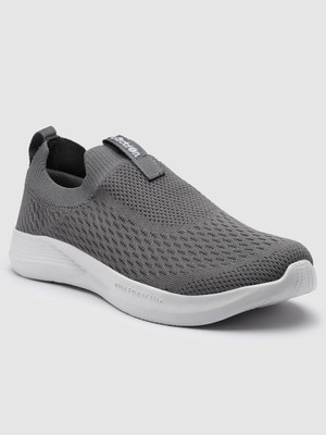 action Athleo WALKER 101 Breathable Flexible Lightweight Sports Slip On Running Shoes For Men(Grey , 6)