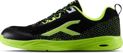 Hundred Court Flyer Non Marking Badminton Shoes For Men(Black, Green , 7)