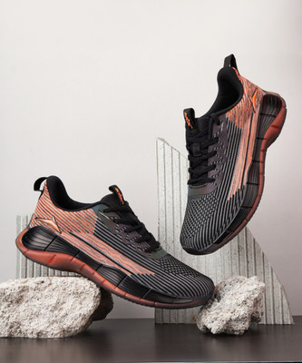 JQR JQR ZAPATOS-01 Sports,Walking,Lightweight,Stylish Running Shoes For Men(Black, Orange , 9)