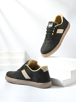 corsac Rich Quality|Stylish Look|Perfect Design|Lightweight Sneakers For Men Sneakers For Men(Black , 7)