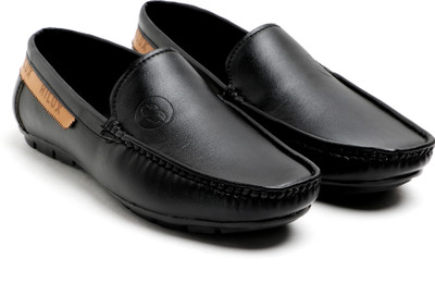 Hilux Synthetic Outdoor Loafer Shoes Loafers For Men(Black , 6)