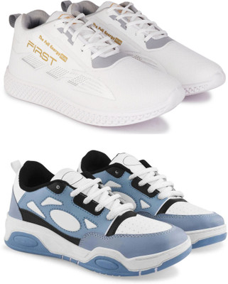 New Oranie Stylish Casual Shoes for Men Casuals For Men(White, Blue , 7)