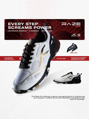 Hundred Raze Pro Badminton Shoes For Men(Multicolor , 7)