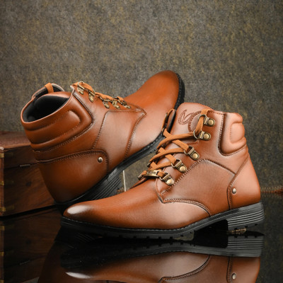 Vellinto Boots For Men(Beige , 10)