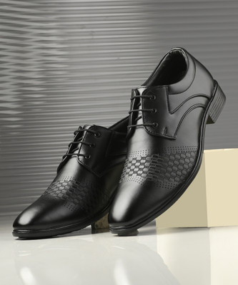 PROVOGUE PR30017 Lightweight Comfort Extra Soft Summer Trendy Premium Stylish Derby For Men(Natural, Black , 9)