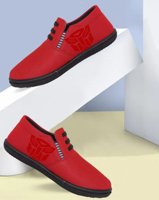 Kenamin Stylish Casual Shoes for Men and kids Casuals For Men(Red, Red , 9)