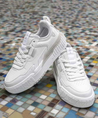 RED TAPE Casual Sneaker Shoes For Women | Stylish and Comfortable | Lace-Up Style Sneakers For Women(White, Grey , 6)