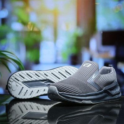 asian Wonderwalk Pro-13 Men’s Walking Shoes | Breathable Shoes with Arch Support Slip On Sneakers For Men(Grey , 6)