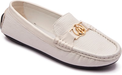 Michael Angelo Casual Loafers For Women(White , 5)