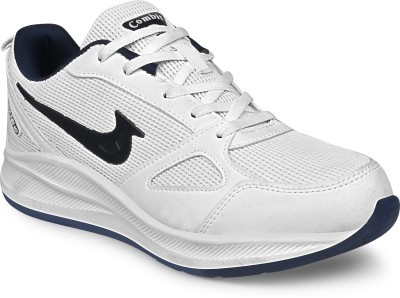 Combit PUNCH-05_WHT/NAVY/BLUE Walking,Trekking,Comfort,Outdoor,Trendy,Lightweight Running Shoes For Men(White)