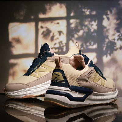 asian Civic-01 Men’s Running Shoes | Boys Stylish Sports Sneakers with Comfort Sneakers For Men(Beige, Navy , 9)