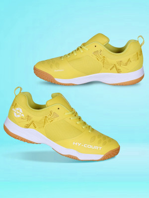 NIVIA HY-COURT 2.1 Badminton Shoes For Men(Yellow , 8)