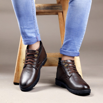 Empeno Ankle Boot With Low Heels | Trendy, Stylish & Casual Winter, Snow & Holiday Boots For Men(Brown , 7)