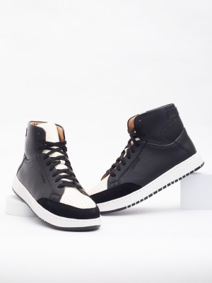 BIG FOX Venice-2 High Top Boots Sneakers For Men(Black , 8)