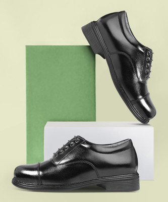 Joker Lightweight Faux Leather and Oxford Shoes for Men Boots Oxford For Men(Black , 6)