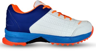 Prokick Strikers Super Comfortable Cricket Shoes For Men(White, Blue, Orange , 11)