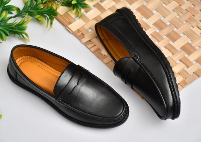 ERIX Stylish PartyWear Casual Shoes Loafers For Men Loafers For Men(Black)