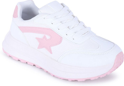 GOLDSTAR ARCAXL-113 Sneakers for Women Lightweight Shoes for Women Comfortable Sneakers Sneakers For Women(White, Pink , 6)