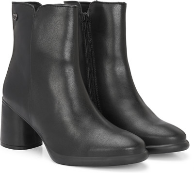 Delize High Heel Ankle Boots For Men(Black , 6)