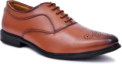 KATENIA Synthetic Leather Party Wear Corporate Formal Lace Up For Men(Brown , 10)