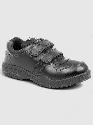asian Monitor Velcro Black School Shoes For Men(Black , 7)