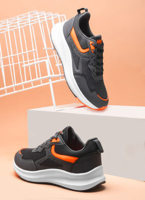 HRX by Hrithik Roshan Party Wear For Men(Grey, Orange , 8)