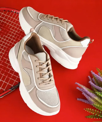 Roadster Sneakers For Women(Tan , 4)