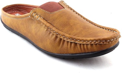 SCARPIA Open Back Loafers Loafers For Men(Tan)