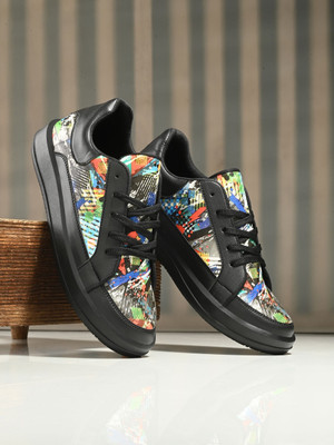 BUCIK BCK10117 Lightweight Comfort Extra Soft Summer Trendy Premium Stylish Party Sneakers For Men(Black , 7)