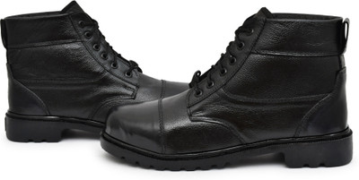 BRONIKA Boots For Men(Black , 8)