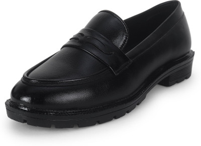 TheShoeGallery Chunky Classic Breathable Stylish Loafers For Men(Black , 6)