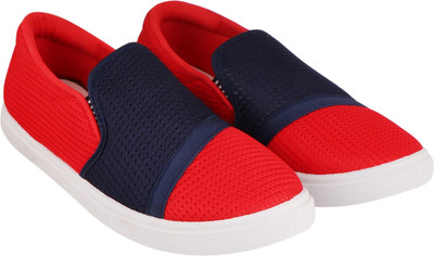 gargcreation Slip On Sneakers For Men(Red , 7)