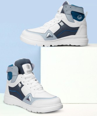 Brucharm BRU-GALAXY Sneaker/Running/GymTraining/Outdoor/Attractive Partywear Shoe/ High Tops For Men(White)