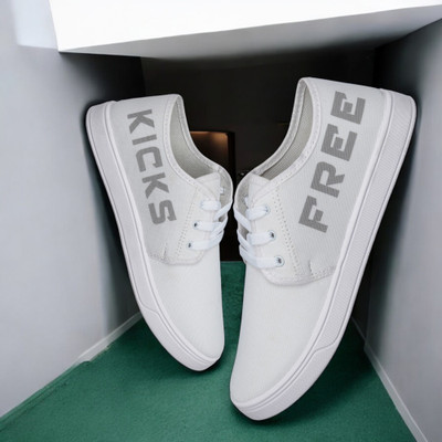 Free Kicks FK-501FK Off White Lightweight Canvas Shoes For Men(Off White , 10)