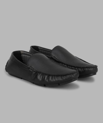 Red Label Loafers For Men(Black , 10)