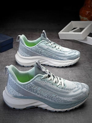 action Athleo NITRO 1602 Lightweight Comfortable Stylish Sports Lace Up Running Shoes For Men(Green , 9)