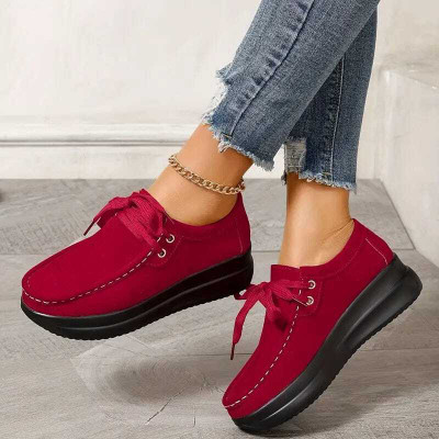 Blue Pop Partywear Formal Casual Laces Detailed Loafers For Girls Boat Shoes For Women Boat Shoes For Women(Maroon , 7)