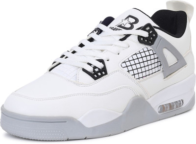 Bravestar RIDER Sneaker for men ,Stylish,Trendy,Low top Sneakers For Men(White, Grey , 8)