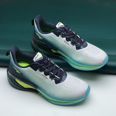 asian Navigator-01 Men's Running Shoes | Mega Pillow Arch Support Sole for Sports Training & Gym Shoes For Men(Off White, Navy , 8)