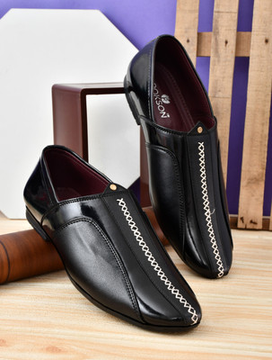 ROKSON Loafers For Men(Black , 7)