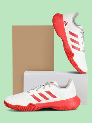 ADIDAS Drop Shot Tennis Shoes For Men(White , 8)