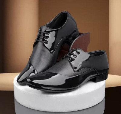 STIFRON Luxury formal shoe for men|synthetic leather for men|comfort| lace up for men Lace Up For Men(Black , 8)