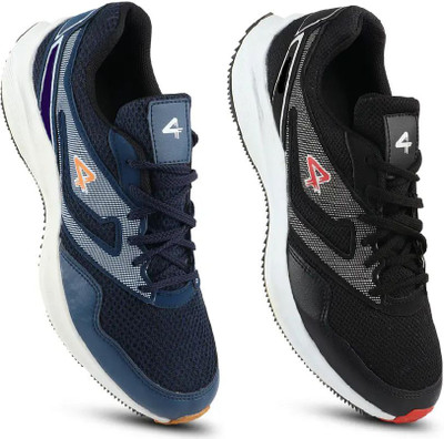 SEGA Men's Comfort Running Shoes | Lightweight Sports, Walking, Jogging, Gym & Running Shoes For Men(Navy, Black , 10)